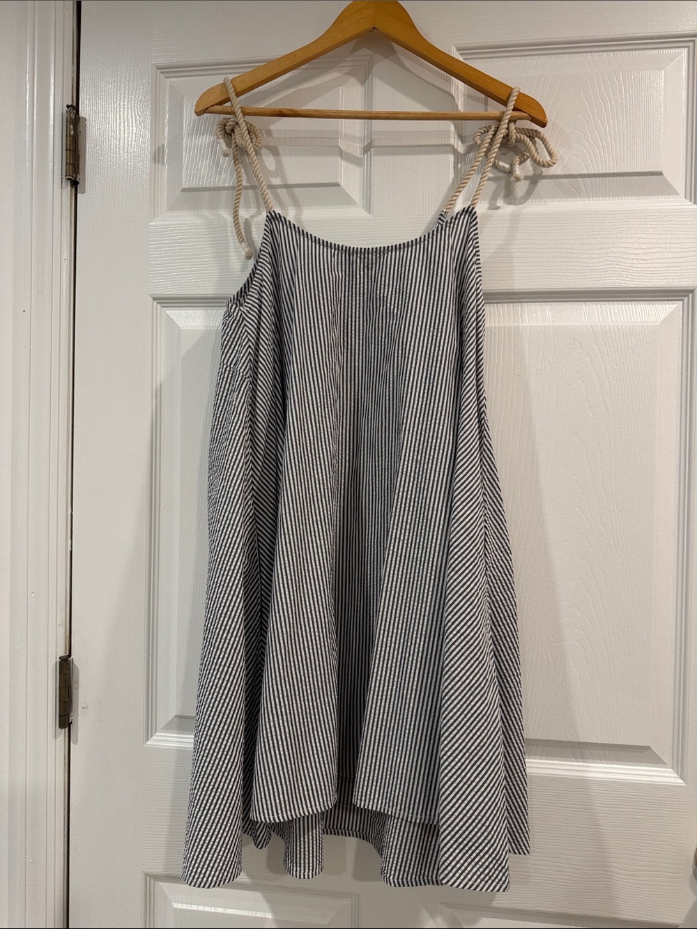 Kiel James Patrick Navy and White Striped Beach Cover - Picture 7 of 7